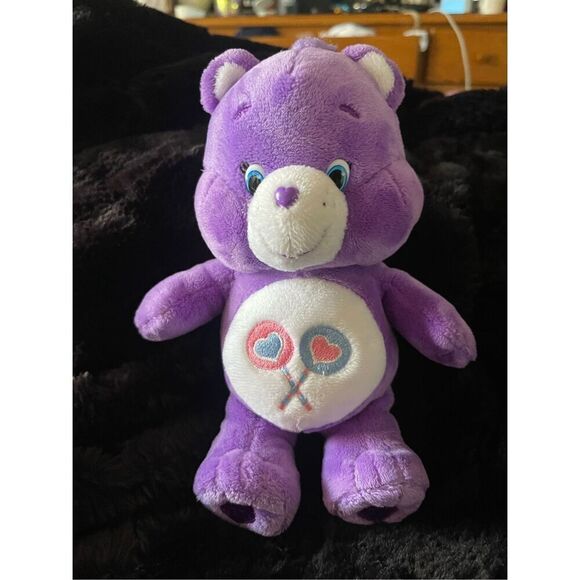 Care Bears Purple Lollipops Share Bear Plush Stuffed Animal Toy - Picture 8 of 14